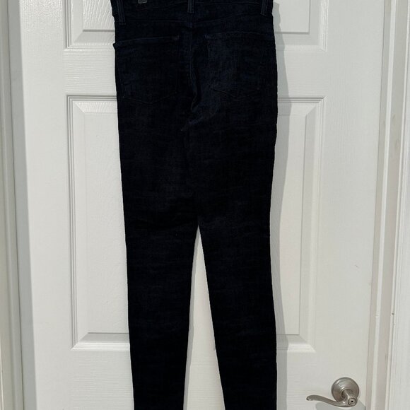 J Brand Textured Maria Darkest Navy Dark Wash Skinny Pants Size 28 (28x30) VGUC - Picture 7 of 13